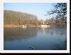 Pond Itzenplitz, view to the fishing hut 
